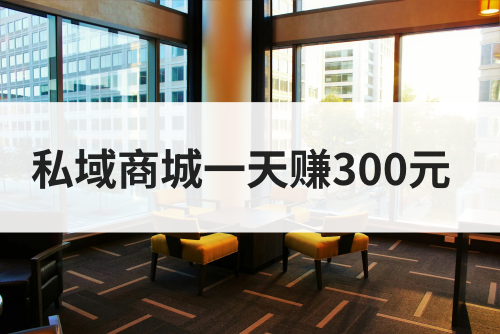 私域商城一天赚300元是真的吗？私域商城怎么赚钱？